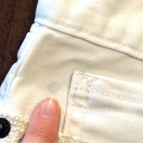 Irving & Fine for Lucky Brand White Embroidered Riley Jean Shorts Size 8 29 - Picture 6 of 9